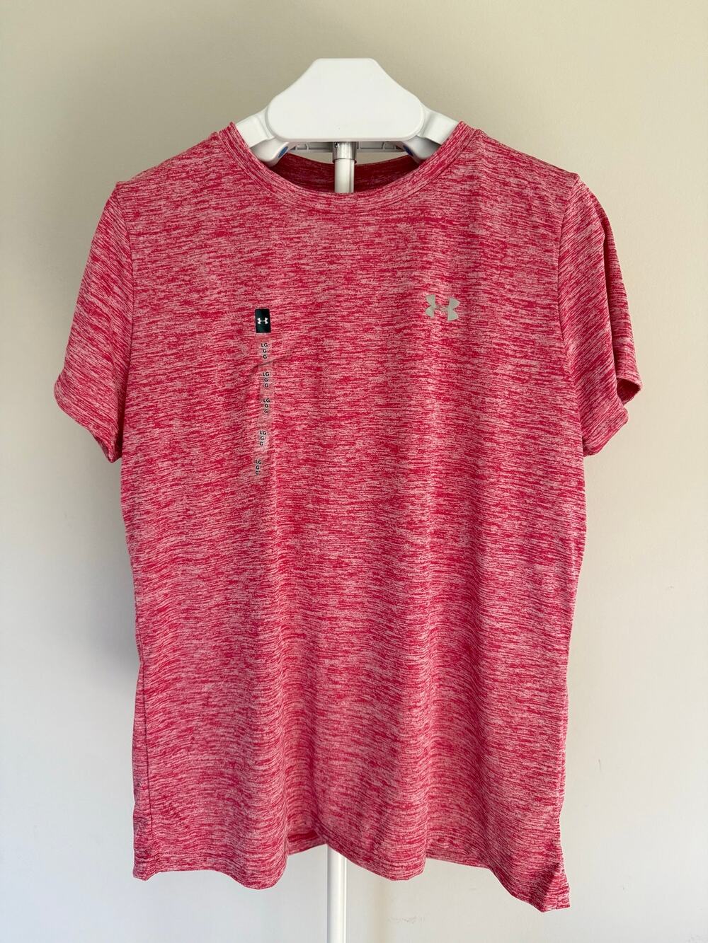 Under Armour HeatGear Pink Heather Loose Fit Athletic Tee NWT